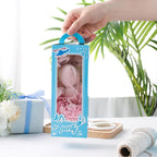 12PCS Party Favor Boxes,3" X 2" X 9" Blue Doll Gift Boxes with Window Handle for Boys Birthday Bridal Shower Party