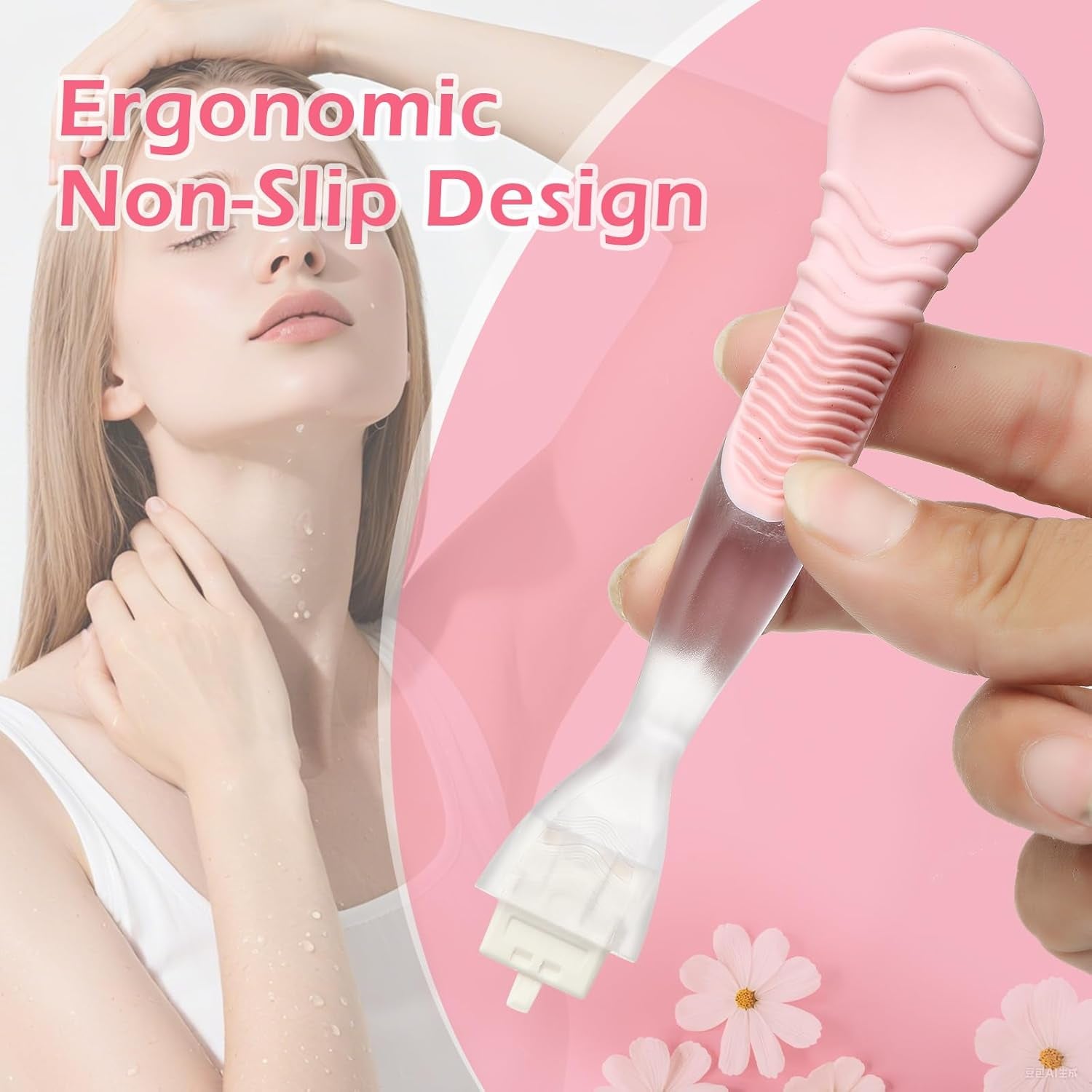 2PCS Handle Replacement Compatible with Gillette Venus Razor (Only Handle) - Pink