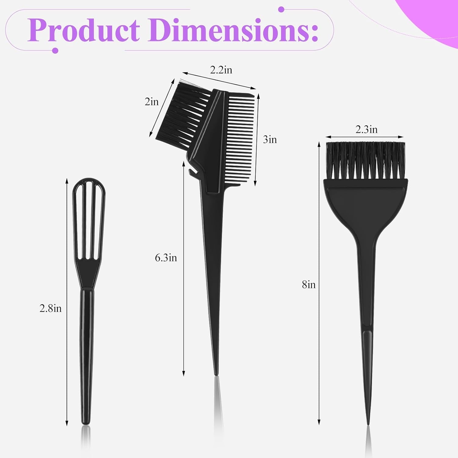 19PCS Hair Dye Kit, Hair Coloring Products with Hair Dye Brush, Collapsible Bowl, Clips, Ear Muffs, Disposable Gloves, Scarf, Shower Cap