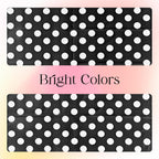 1 Piece Black Polka Dot Rectangle Tablecloth - 54X72" Decorative & Stain Resistant Table Cloth with Polka Dot Pattern, Table Cover for Halloween, Dining, Buffet, Wedding, Camping, Party