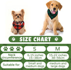 16 Pcs 2 Size Adopt Me Dog Bandanas Bulk Plaid Reversible Triangle Bibs Printing Pet Scarf Bibs Adoption Event Celebration Accessories for Christmas Small Medium Large Shelter Animals
