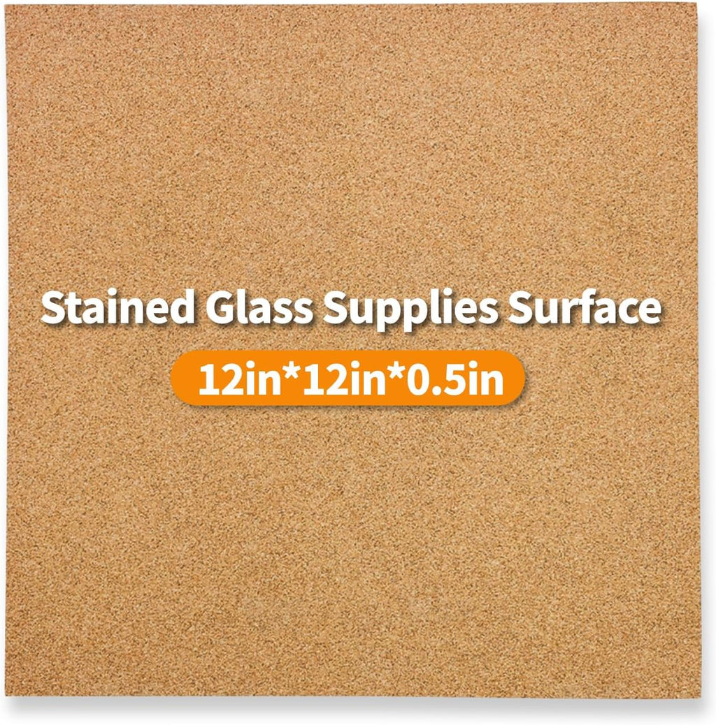12"X12"X0.5" Stained Glass Supplies - Heat Resistant Work Surface, Cutting Mat, Starter Kit, Tools for Table & Countertop Protection