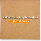 12"X12"X0.5" Stained Glass Supplies - Heat Resistant Work Surface, Cutting Mat, Starter Kit, Tools for Table & Countertop Protection