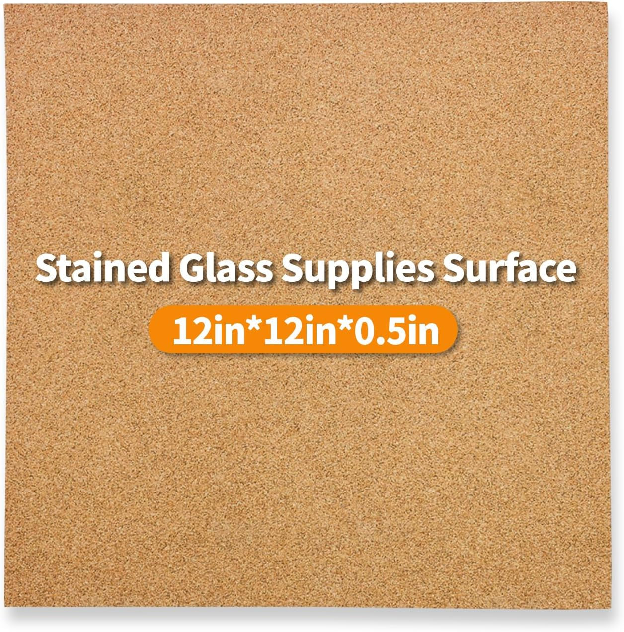 12"X12"X0.5" Stained Glass Supplies - Heat Resistant Work Surface, Cutting Mat, Starter Kit, Tools for Table & Countertop Protection