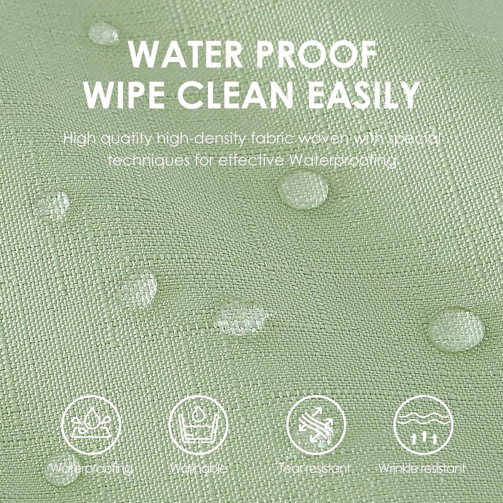 1 Pack 52 * 70Inch Rectangle Tablecloth Linen Textured, Waterproof and Stain Resistant Table Cloth Dining Table Cover for Kitchen Dinning Party Banquet Tabletop Decoration(Sage Green)