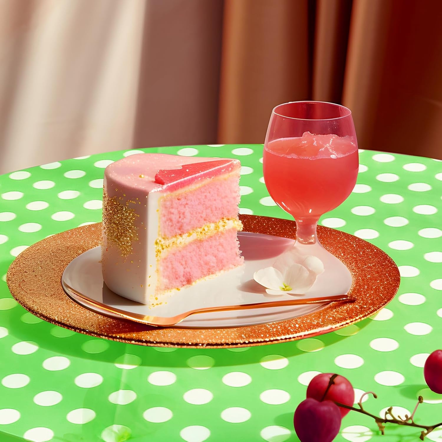 1 Piece Lime Green Polka Dot Rectangle Tablecloth - 54X72“ Decorative & Stain Resistant Table Cloth with Polka Dot Pattern, Table Cover for Dining Table, Buffet, Wedding, Camping, Party & Wedding