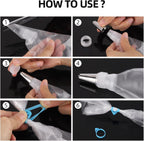 200 Pcs 12 Inch Piping Bags & 24 Tips Set, Cake Decorating Kit with Frosting Tips | Anti-Burst Pastry Bag, Scrapers & Couplers for Baking, Cupcakes, Cookies‌