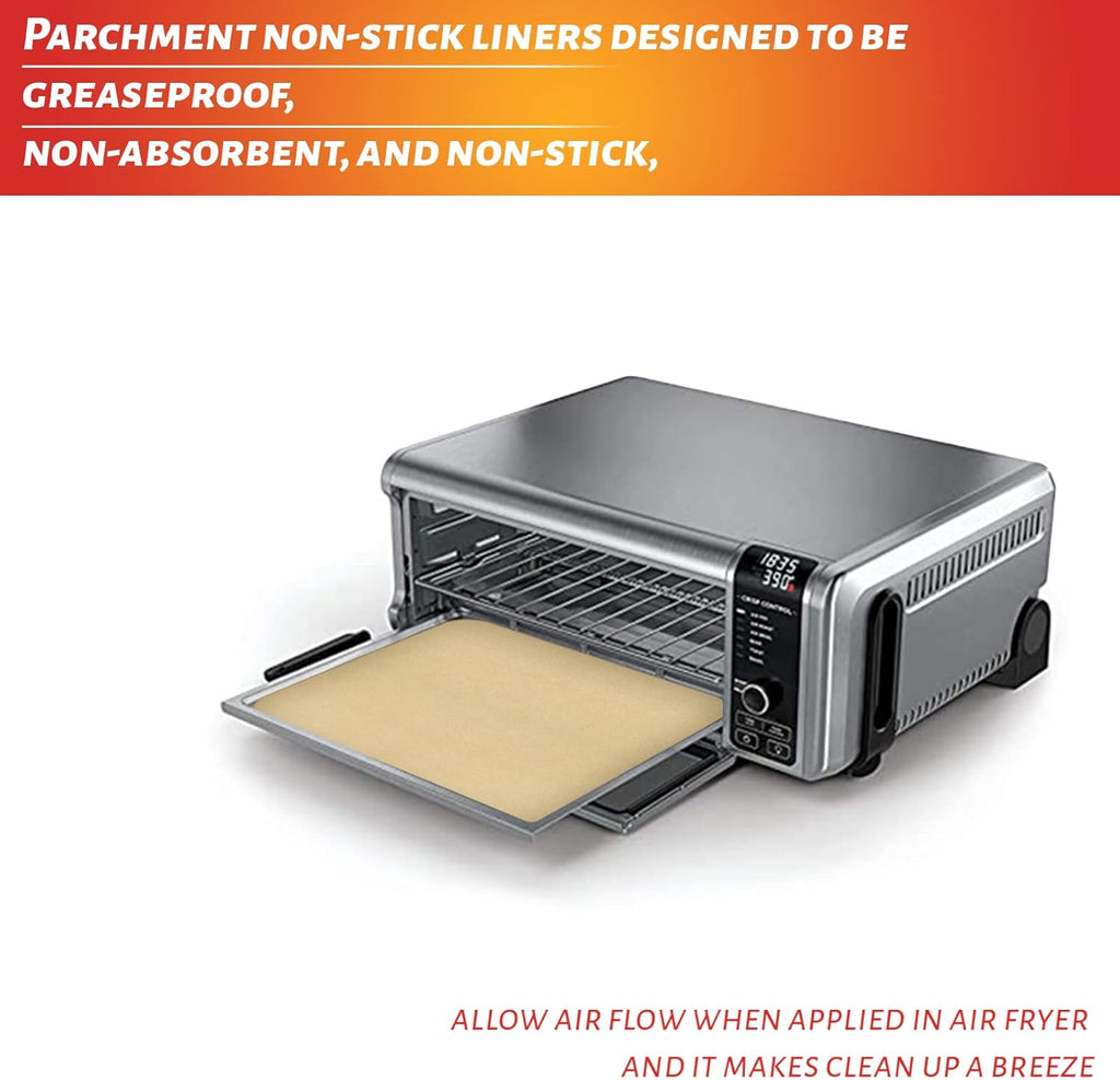 12 Inch 100 Sheets Air Fryer Parchment Paper Squares and 3 PCS Non-Stick Reusable Toaster Oven Mat, for Ninja Foodi Flip SP101/SP201/SP301/SP351, Cuisinart Toaster Oven, Microwave