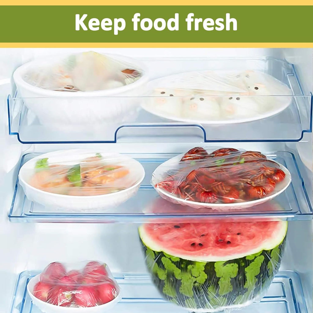 200 Bowl Covers for Bread Proofing - Medium Plastic Wrap Food Sourdough Baking Rising Elastic Reusable Plate Covers Outdoor Food Fresh Keeping Bags Shower Cap Hair Deep Conditioning