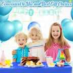 12 Pcs Blue Tablecloth Disposable Winter Gradient Blue Plastic Table Cloth 54'' X 108'' Rectangle Table Cover Waterproof Ocean Tablecloth for Baby Shower Sea Party Birthday Decor
