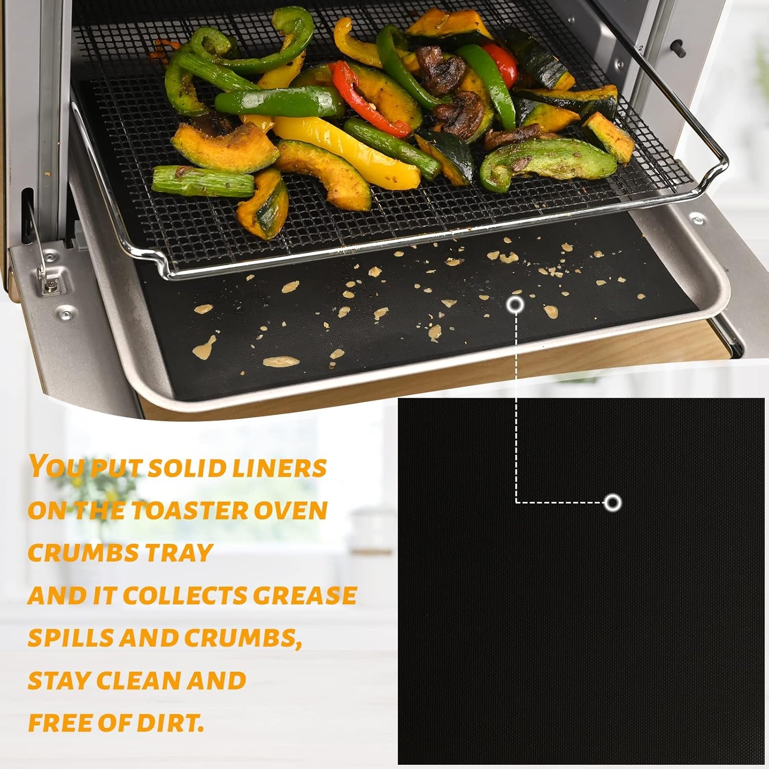 12 Inch 100 Sheets Air Fryer Parchment Paper Squares and 3 PCS Non-Stick Reusable Toaster Oven Mat, for Ninja Foodi Flip SP101/SP201/SP301/SP351, Cuisinart Toaster Oven, Microwave