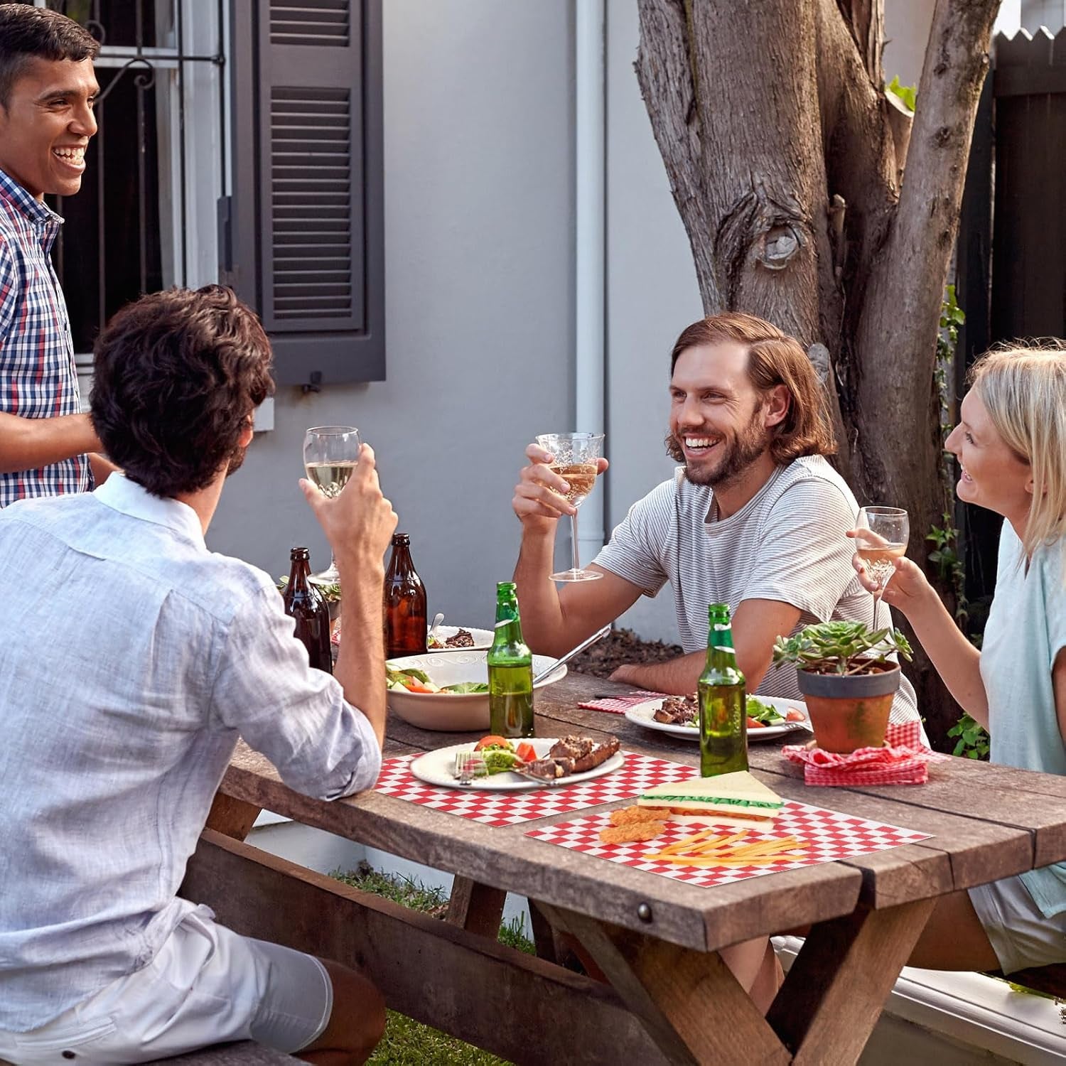 200 Pcs Deli Wax Paper Sheets for Food 12X12 Inch Sandwich Paper Wraps Sheets Grease Resistant Basket Liners for BBQ, Picnic, Party