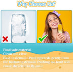 100 Ice Candy Plastic Bags - 4X12 Bolsas Para Bolis De Hielo Mexicanos Freeze Icepop Bags Popsicle Mold Bolsas Para Helados Caseros Popsicle Wrappers Yogurt Ice Cream Smoothie Mold Bag