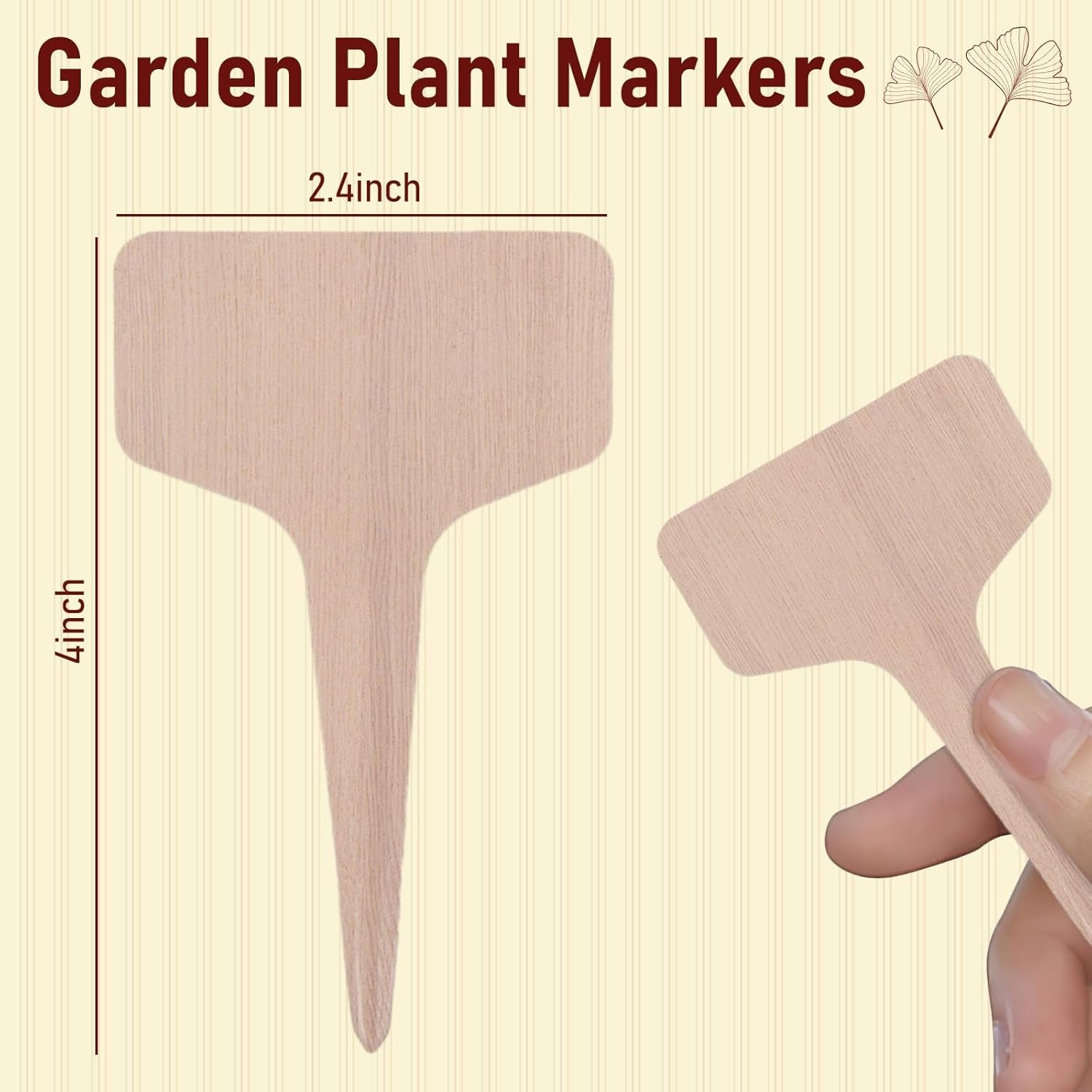 120PCS 4 Inch T-Type Plant Tags, with Marker Pen, Waterproof Garden Signs for Outdoor Plants