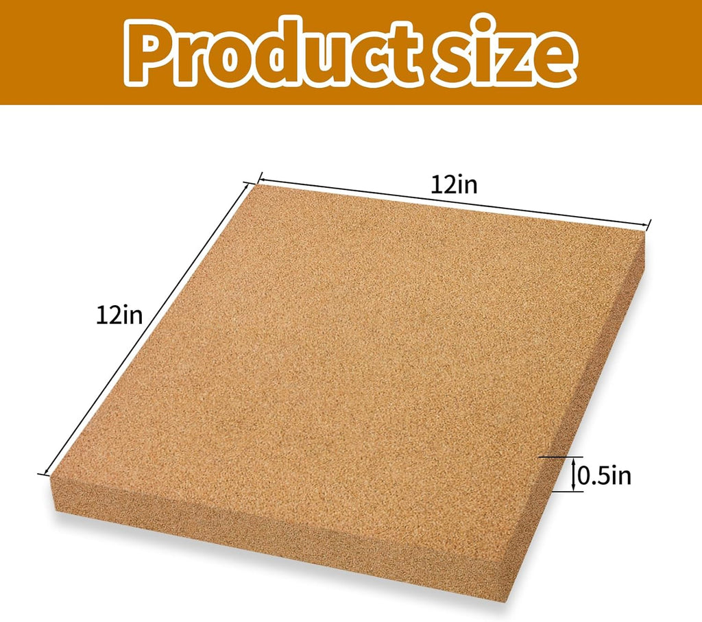 12"*12"Stained Glass Supplies, 1/2" Thick Heat Resistant Stained Glass Work Surface, Stained Glass Cutting Mat, Stained Glass Starter Kit, Stained Glass Tools for Table and Countertop Protection(1Pcs)