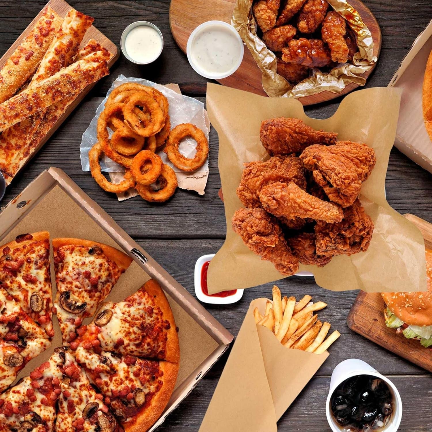 200 Pcs Thickened Deli Paper Sheets 11.8X12.5 Inch Sandwich Wrapping Paper Grease Proof Food Basket Liners