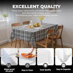 10 Pack Premium Disposable Plastic Tablecloth 54" X 108" Rectangle Table Cover for Birthdays Weddings Christmas Anniversary Buffet Table (Checkered- Black)