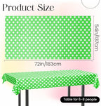 1 Piece Lime Green Polka Dot Rectangle Tablecloth - 54X72“ Decorative & Stain Resistant Table Cloth with Polka Dot Pattern, Table Cover for Dining Table, Buffet, Wedding, Camping, Party & Wedding