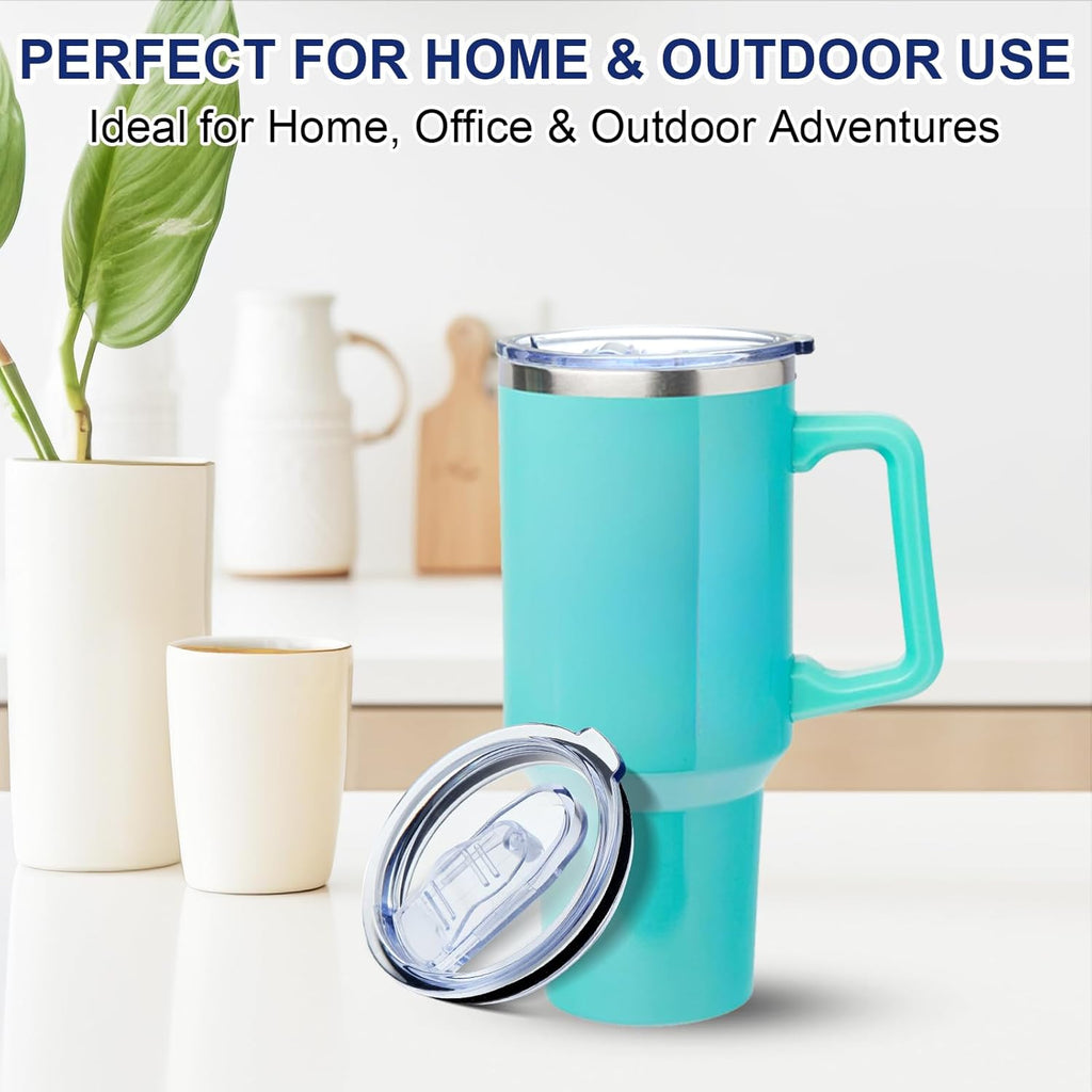 2Pcs 40 Oz Tumbler Lid Replacement Compatible with Silver Buffalo, Accessories for Silver Buffalo Tumbler Cup, Bpa-Free, Reusable Replacement Lid