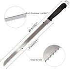 18.1-Inch Bread Knife for Homemade Bread, Long Serrated Knife Stainless Steel Loaf Cutter for Cakes, Sandwiches