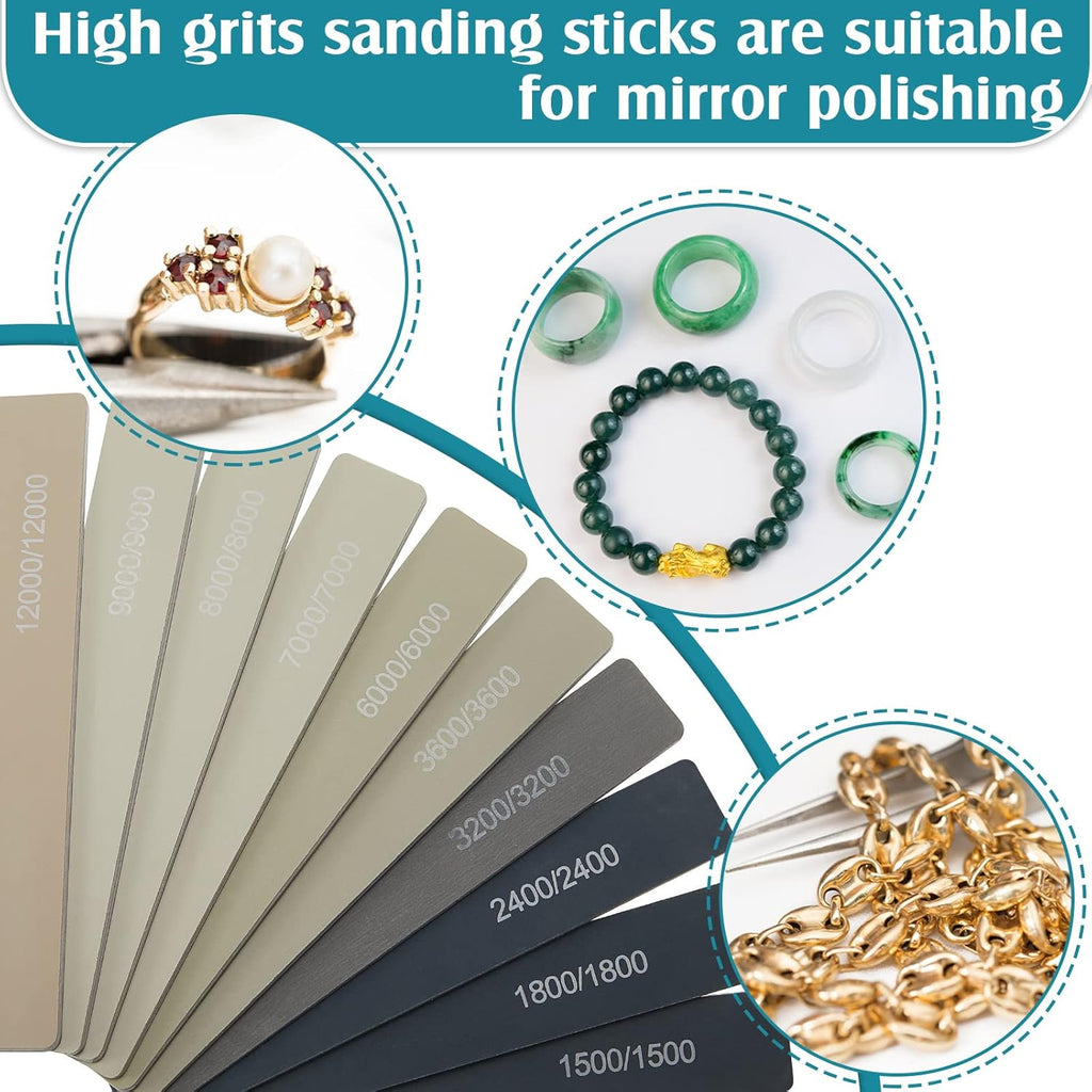 120 Pcs Sanding Sticks Include 30 Sanding Twigs 40 Polishing Sticks and 50 Matchsticks, Tools for Tight Spaces Modeling Tools for Plastic Models Wood Hobby Craft Art