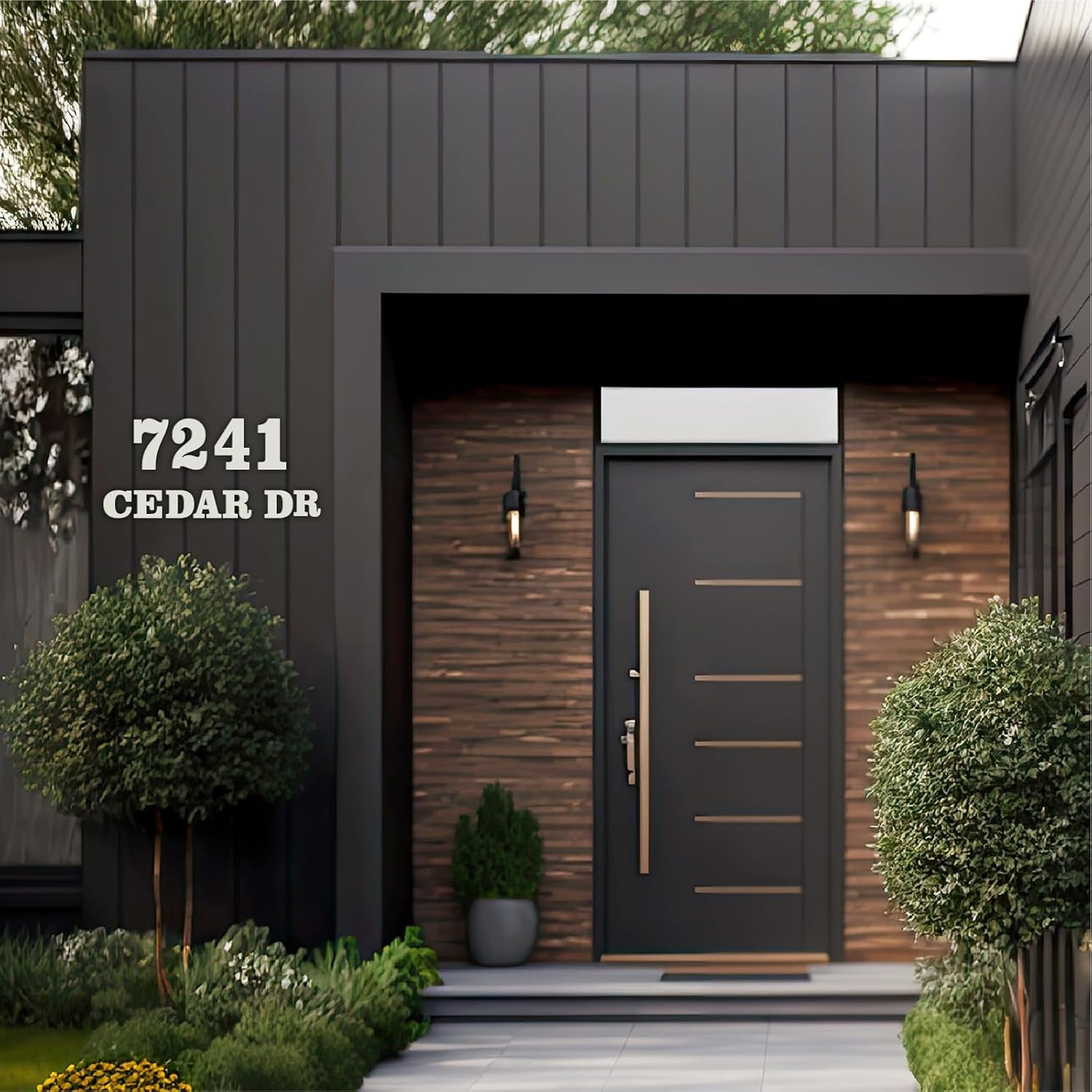 3" 4" 5" 6" 8" 10" White House Numbers, Modern Metal Address Letters and Numbers for outside Signs, Outdoor Mailbox Numbers, for Door, Apartment, Office, Home Use (5", 2)